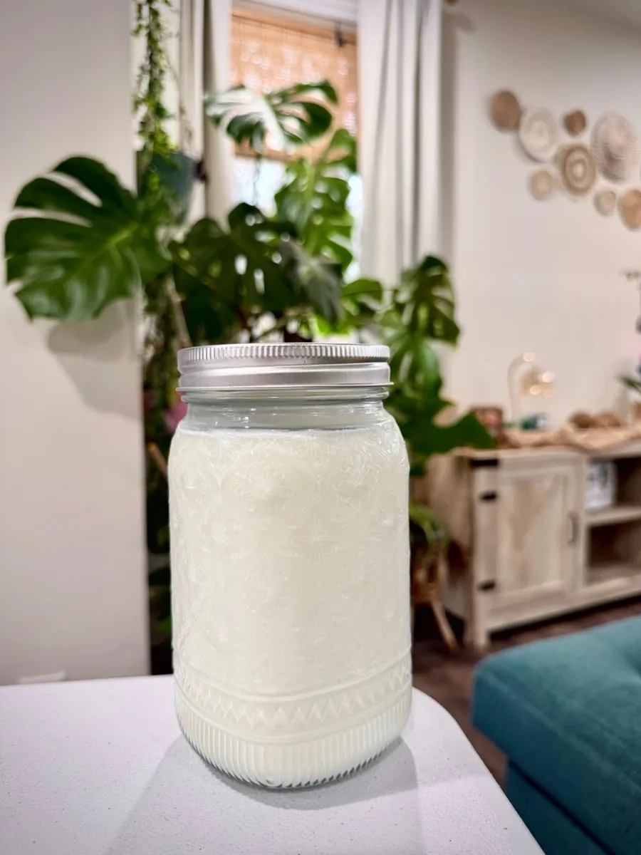 Raw goatβs milk